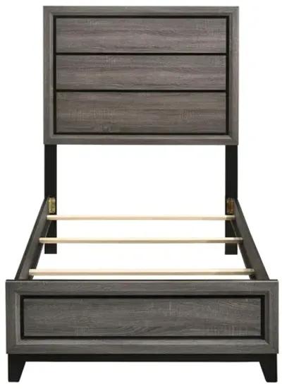 Coaster Watson Wood Twin Panel Bed Grey Oak