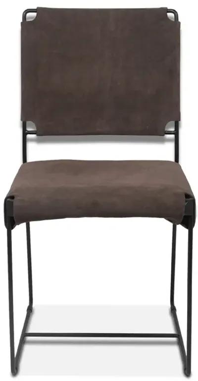 NEW YORK DINING CHAIR ASPHAULT SUEDE