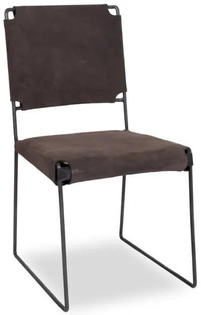 NEW YORK DINING CHAIR ASPHAULT SUEDE