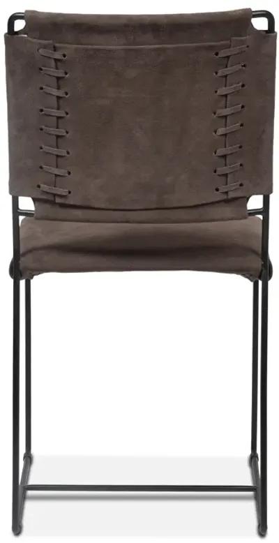 NEW YORK DINING CHAIR ASPHAULT SUEDE