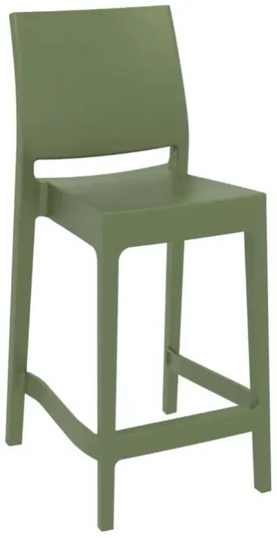 Maya Resin Counter Stool Olive Green