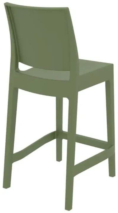 Maya Resin Counter Stool Olive Green