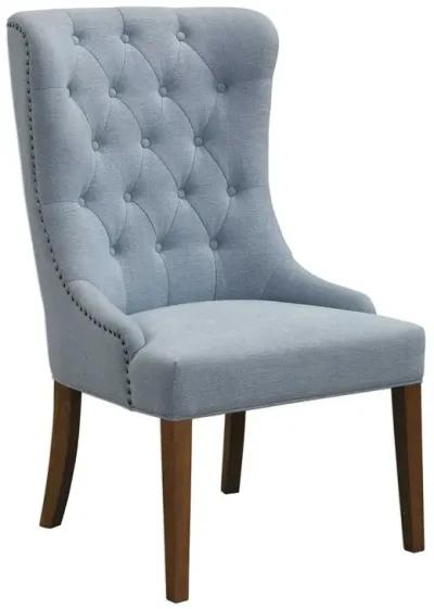 RIONI LIGHT SLATE BLUE WING CHAIR