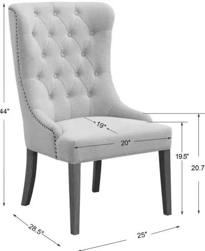 RIONI LIGHT SLATE BLUE WING CHAIR