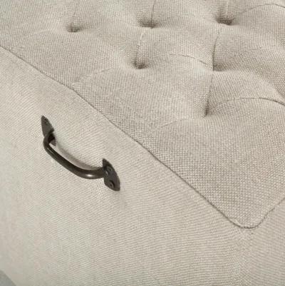 GROSVENOR 58-INCH BEIGE UPHOLSTERED BENCH