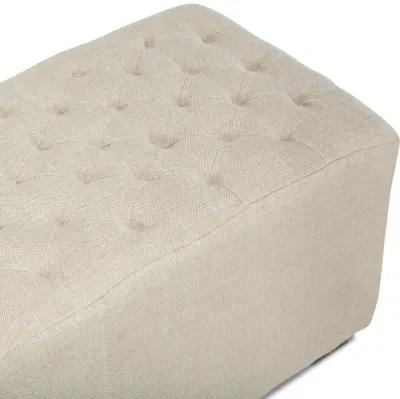 GROSVENOR 58-INCH BEIGE UPHOLSTERED BENCH