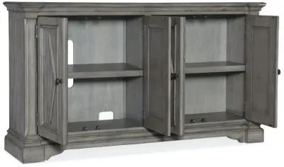 Hooker Furniture Commerce & Market Soft Gray 4-Door TV Stand Cabinet