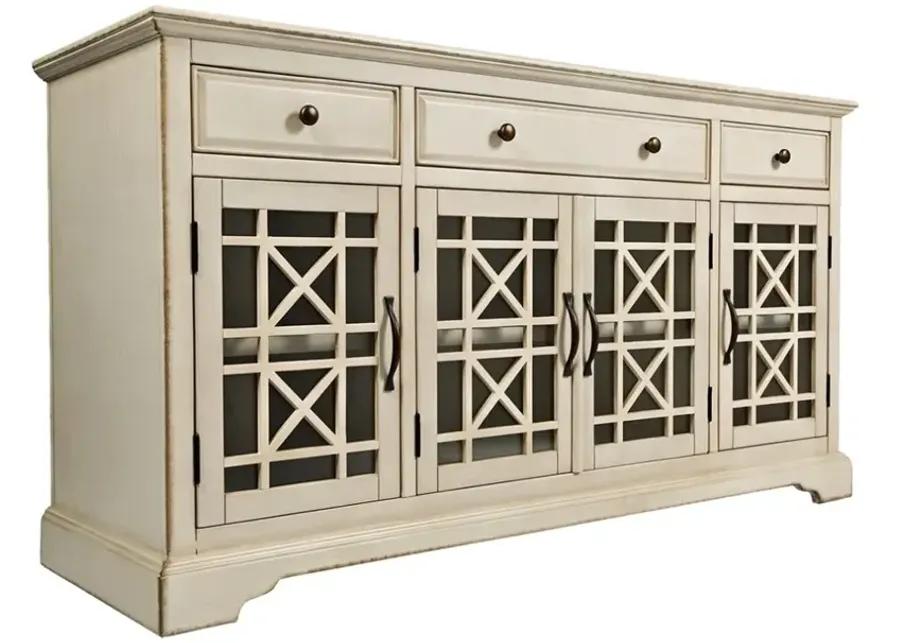 CRAFTSMAN 60 INCH MEDIA UNIT ANTIQUE CREAM