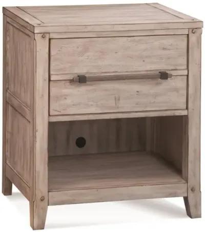 Aurora 1-Drawer Nightstand in Whitewash