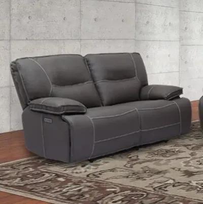 Parker House Spartacus Power Reclining Loveseat in Haze Color