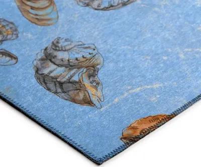 Dalyn Seashore Memories Azure Seashell Vignette 5'X8' Area Rug