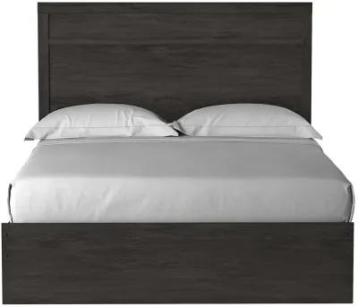 Belachime Black Queen Panel Bed