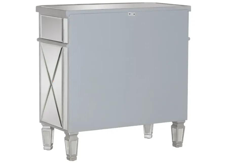 MIRRORED 1 DRAWER 2 DOOR CONSOLE