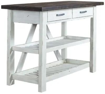 Farmhouse Two-Tone White Server