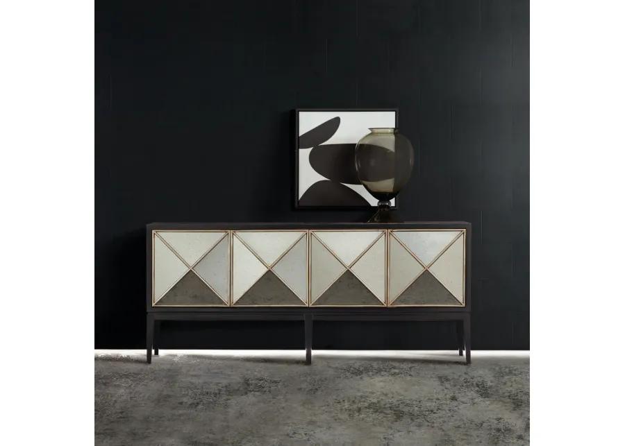 MELANGE JOVA FOUR DOOR SIDEBOARD CREDENZA