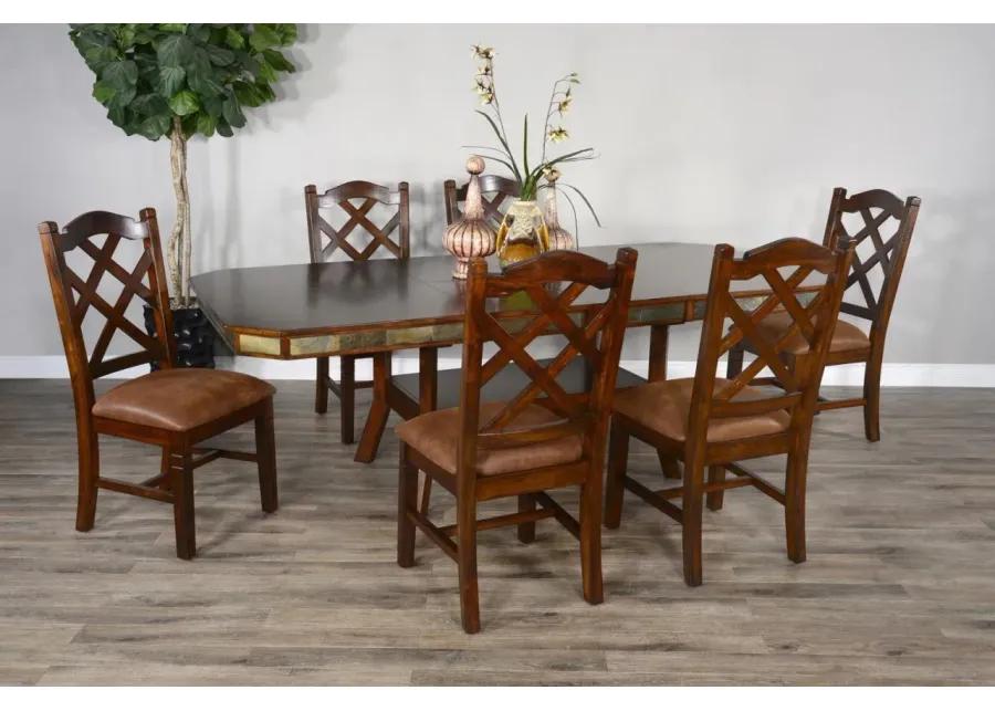 SANTA FE DARK CHOCOLATE EXTENSION DINING TABLE