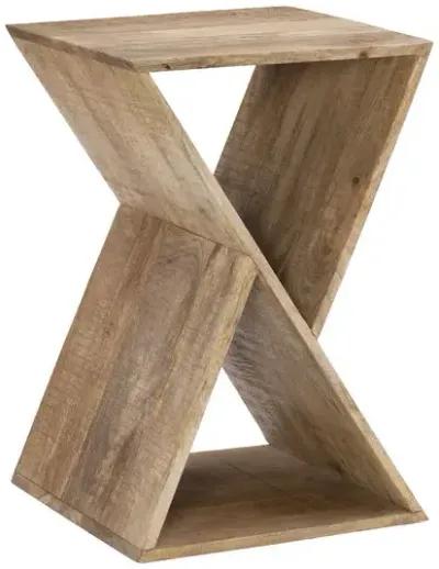 Powell Trevor Triangle Side Table Natural