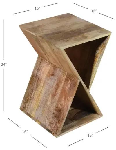 Powell Trevor Triangle Side Table Natural