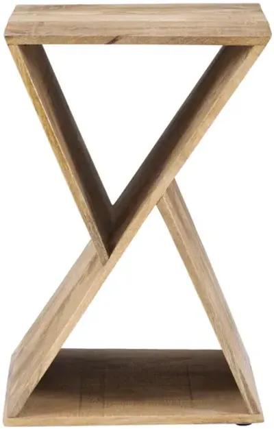 Powell Trevor Triangle Side Table Natural