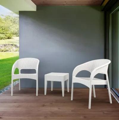 Compamia Panama Outdoor Patio Seating Set 3-Piece White