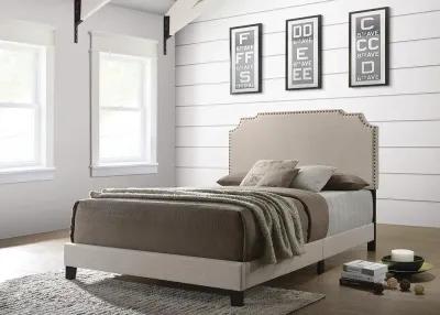 Tamarac Upholstered King Panel Bed Beige