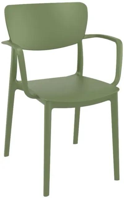 Compamia Lisa Outdoor Dining Arm Chair Olive Green