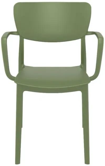 Compamia Lisa Outdoor Dining Arm Chair Olive Green