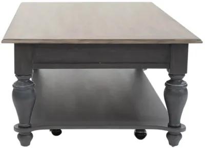 Liberty Furniture Ocean Isle Slate with Weathered Pine Cocktail Table