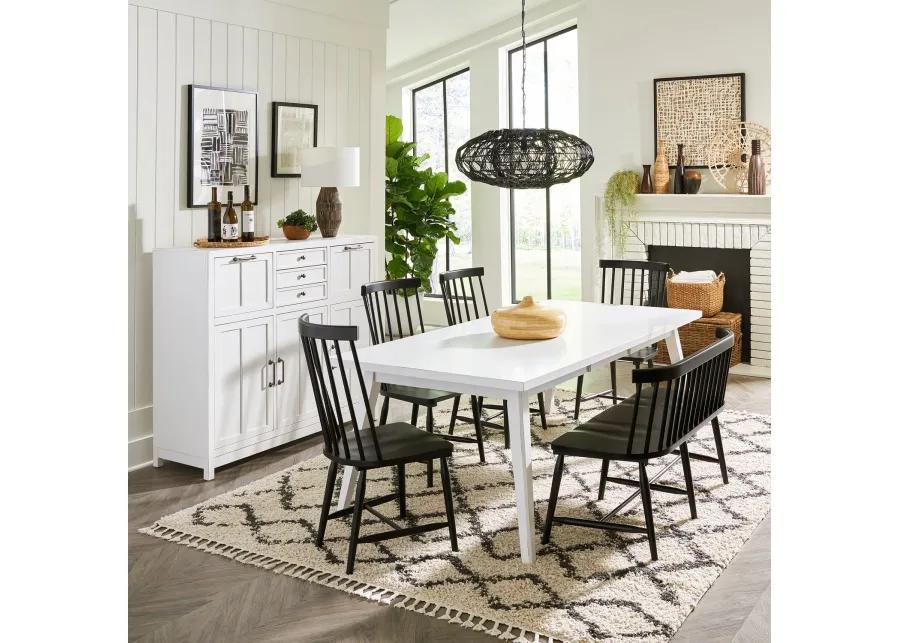 6-PIECE RECTANGULAR DINING TABLE SET - FARMHOUSE