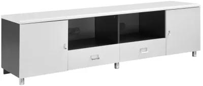 Coaster Burkett 2-Door Engineered Wood 71 Inch TV Stand White High Gloss