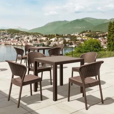 Compamia Daytona Resin Wickerlook Dining Chair Brown