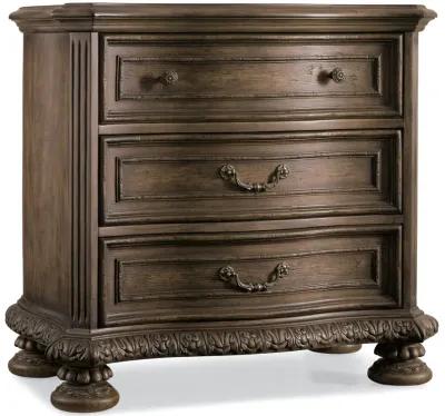 RHAPSODY THREE DRAWER NIGHTSTAND