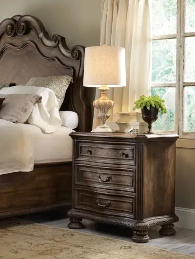 RHAPSODY THREE DRAWER NIGHTSTAND