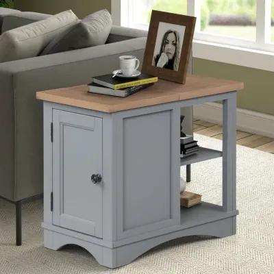 Americana Modern Collection Chairside Table in Dove Color