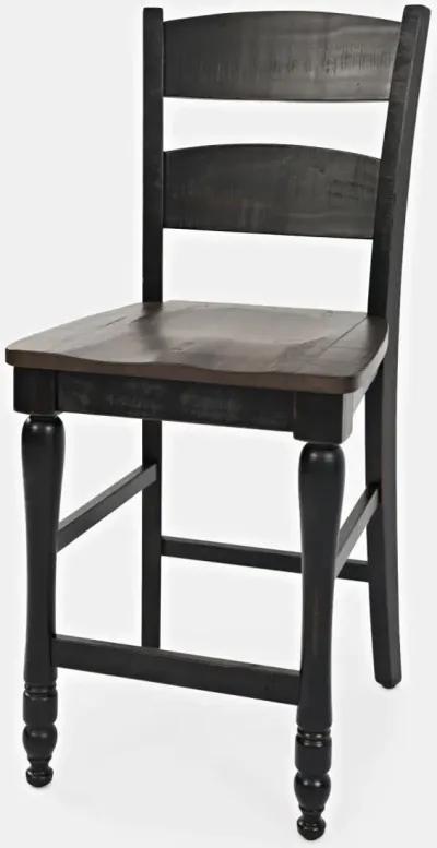 Jofran Madison County Ladderback Stool Vintage Black