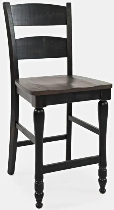 Jofran Madison County Ladderback Stool Vintage Black