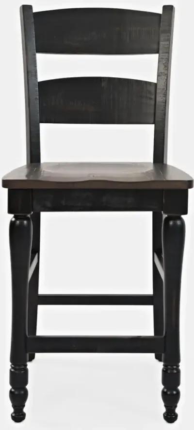 Jofran Madison County Ladderback Stool Vintage Black