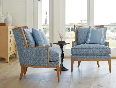 Barclay Butera Upholstery by Barclay Butera Atwood Chair with Blue/Textured Fabric