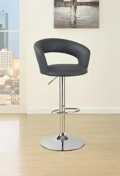 Coaster Barraza 29 Inch Adjustable Height Bar Stool Grey & Chrome