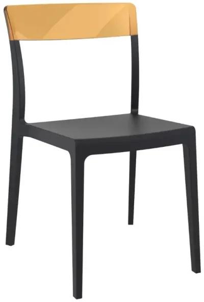 Compamia Flash Dining Chair Black Transparent Amber