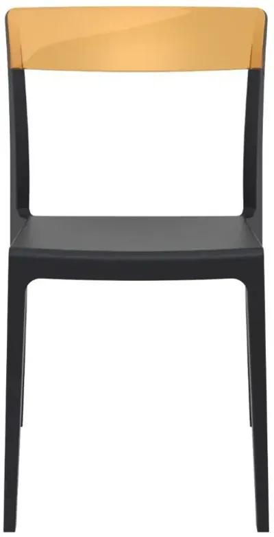 Compamia Flash Dining Chair Black Transparent Amber