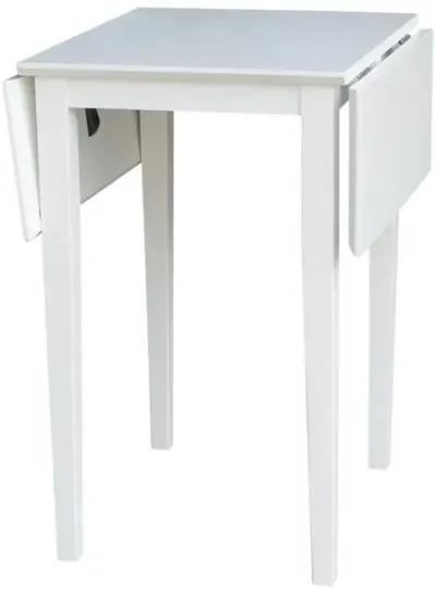 Dining Essentials Small Drop Leaf Leg Table in White