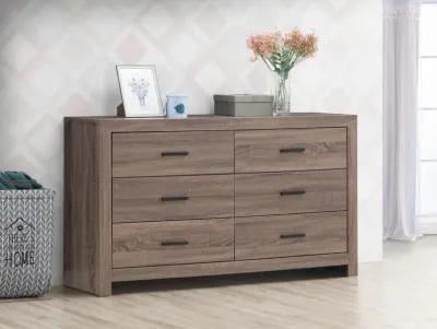 Coaster Brantford 6-Drawer Dresser Barrel Oak