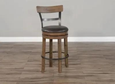 DOE VALLEY BUCKSKIN SWIVEL BARSTOOL