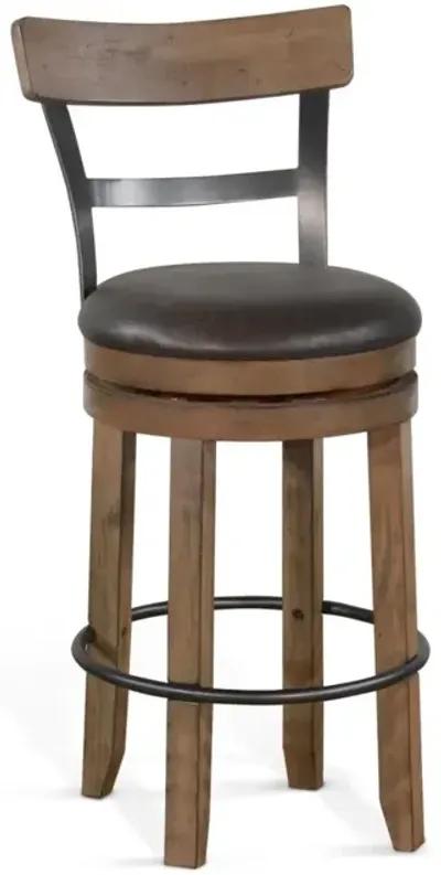 DOE VALLEY BUCKSKIN SWIVEL BARSTOOL