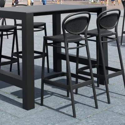 Compamia 5-Piece Vegas Marcel Bar Set with Extendable in Black