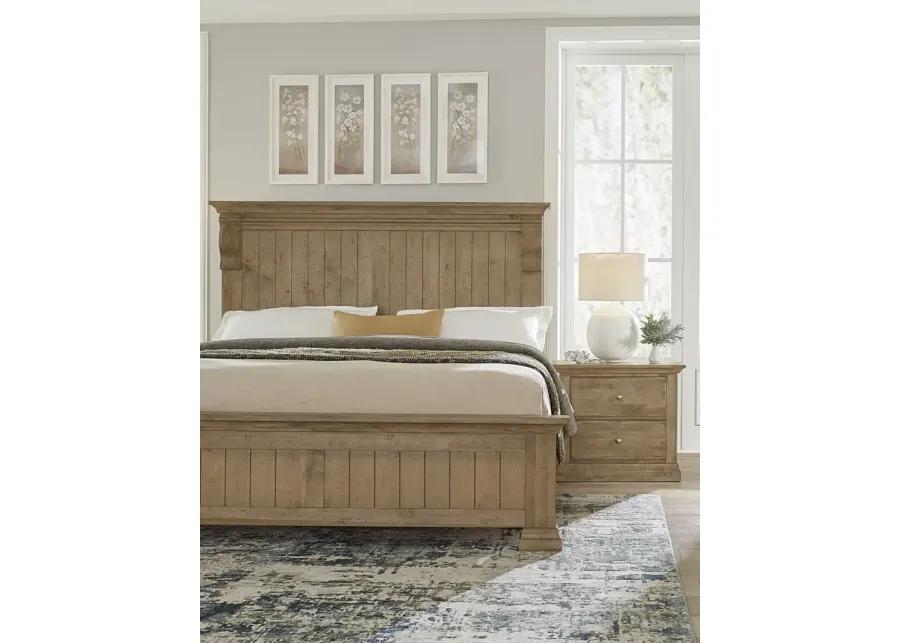 CARLISLE WARM NATURAL CORBEL QUEEN HEADBOARD