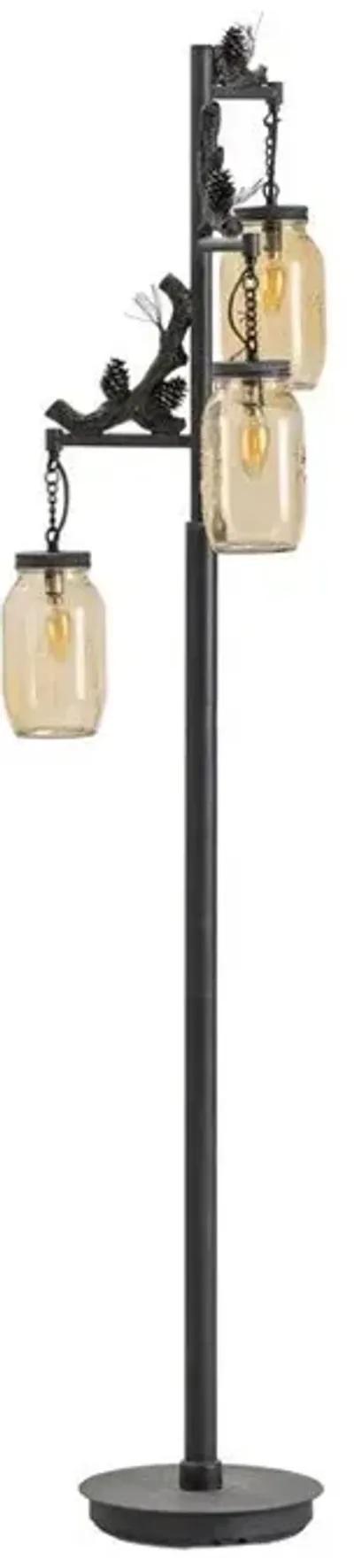 FIRE CATCHER BLACK FLOOR LAMP