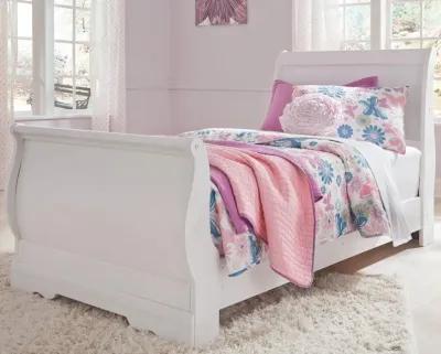 Ashley Anarasia White Twin Sleigh Bed