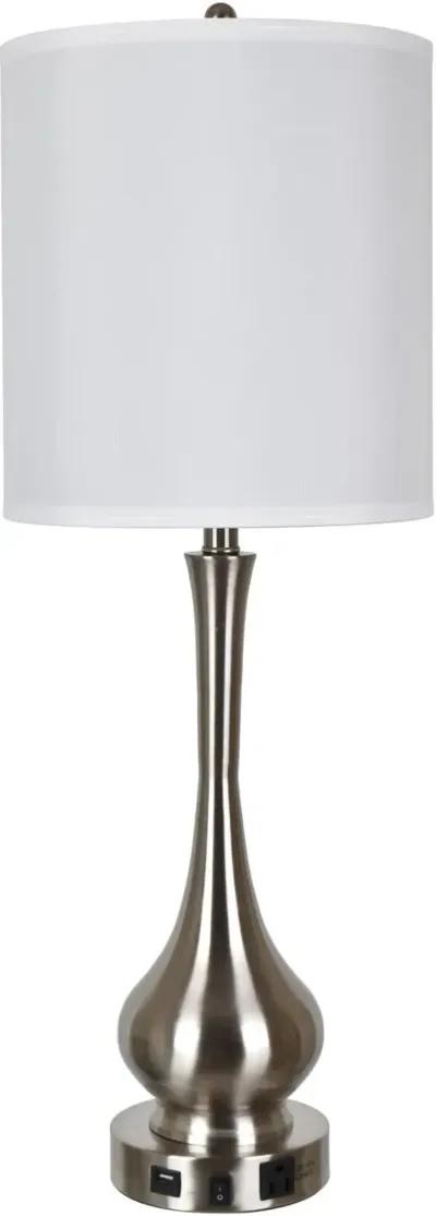 Crestview Camden Brushed Nickel Table Lamp